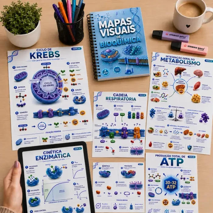 Mapas Visuais de Bioquímica em diferentes dispositivos